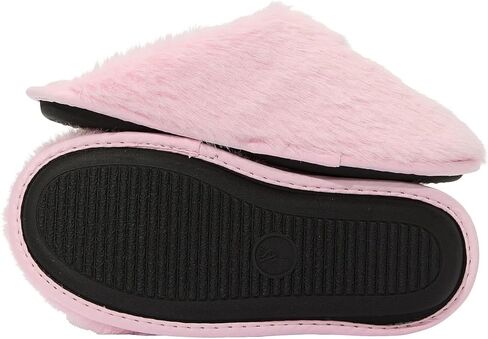 Victoria's Secret Luxe Plush Faux Fur Closed Toe Slippers Pink Soft Cozy House Shoes New in Saudi Arabia