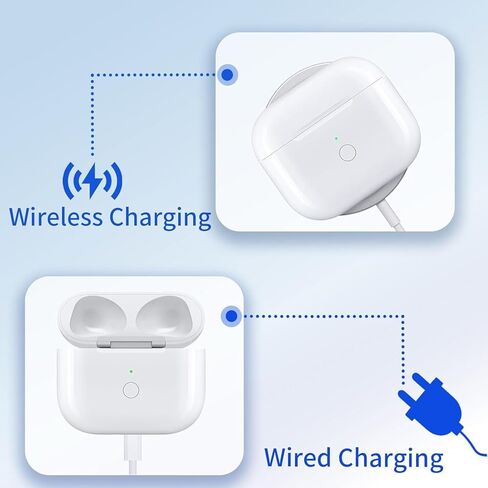 حافظة شحن لاسلكية لجهاز Airpod 3rd، استبدال علبة الشاحن مع زر المزامنة، استبدال علبة الشاحن من النوع C مع منفذ شحن من النوع C، لا تتضمن سماعات الأذن in Kuwait