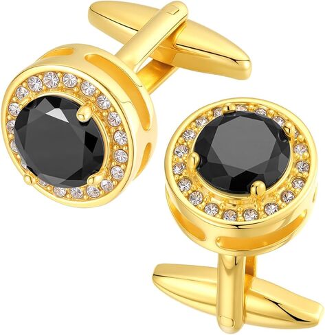 Gold Cuff Links Mens Personalized Classic Round Cufflink Wedding Shirts Cufflinks for Men Jewelry Gifts in Kuwait