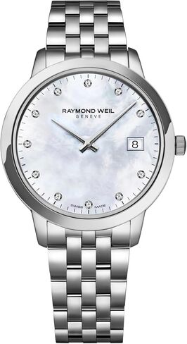 RAYMOND WEIL Toccata Women's Watch, Quartz, 11 Diamonds Indexes, Stainless Steel, 34mm (Model: 5385-ST-97081) in Saudi Arabia