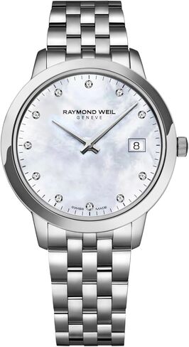 RAYMOND WEIL Toccata Women's Watch, Quartz, 11 Diamonds Indexes, Stainless Steel, 34mm (Model: 5385-ST-97081) in Saudi Arabia