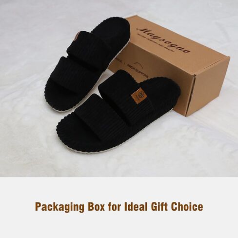 Arch Support Slippers for Women with Memory Foam Orthopedic Slippers for Plantar Fasciitis Orthotic Open Toe House Shoes Indoor Outdoor Rubber Sole in Saudi Arabia