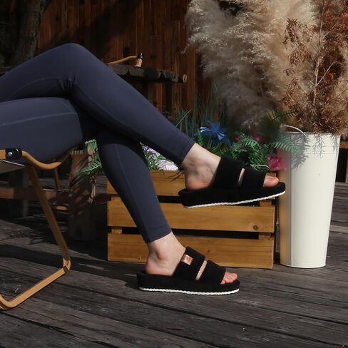 Arch Support Slippers for Women with Memory Foam Orthopedic Slippers for Plantar Fasciitis Orthotic Open Toe House Shoes Indoor Outdoor Rubber Sole in Saudi Arabia