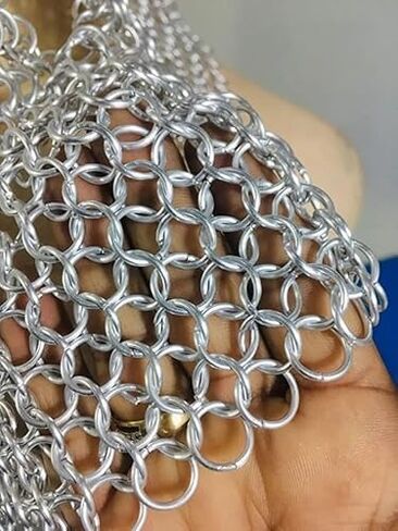 درع الكتف من نوع Chainmail من العصور الوسطى من EBAS - كتاف مصنوعة يدويًا من جانب واحد مع سلاسل ثنى | ملحقات الأزياء والكوسبلاي in Saudi Arabia