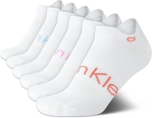 Calvin Klein Men's No Show Socks - 6 Pack Performance Cushion Tab Low Cut for Sneakers Loafers Boat Shoes Size: Size in Saudi Arabia
