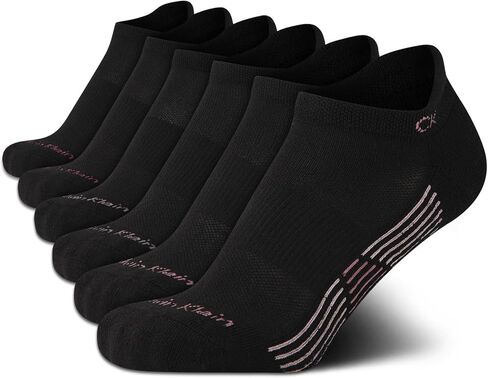 Calvin Klein Men's No Show Socks - 6 Pack Performance Cushion Tab Low Cut for Sneakers Loafers Boat Shoes Size: Size in Saudi Arabia