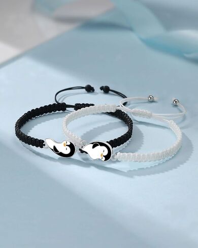 UNGENT THEM Forever Together - Matching Cute Penguin Couples Bracelets Christmas Anniversary Birthday I Love You Gifts for Women Men in Saudi Arabia