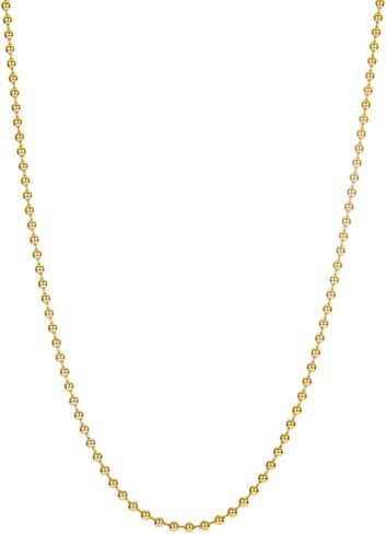 14k Yellow Gold 2.5mm Plain Ball Chain Necklace in Saudi Arabia