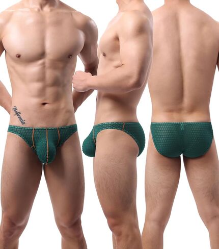 WINDAY Men's Briefs Lace Mesh Low Rise Bikini Briefs Soft Breathable Underwear in Saudi Arabia