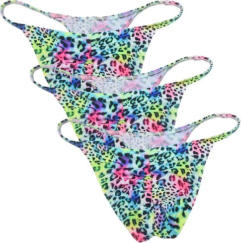 OROCOJUCO Men Leopard Bikini Briefs Whale Tail Back Underwear Pouch Mini Briefs in Saudi Arabia