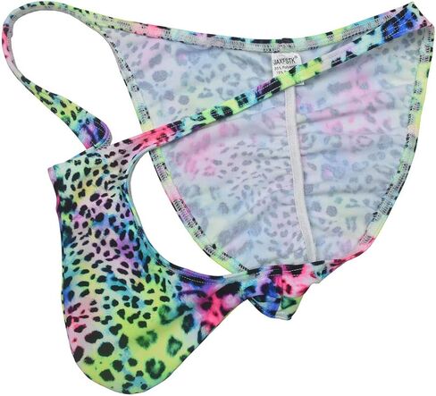OROCOJUCO Men Leopard Bikini Briefs Whale Tail Back Underwear Pouch Mini Briefs in Saudi Arabia