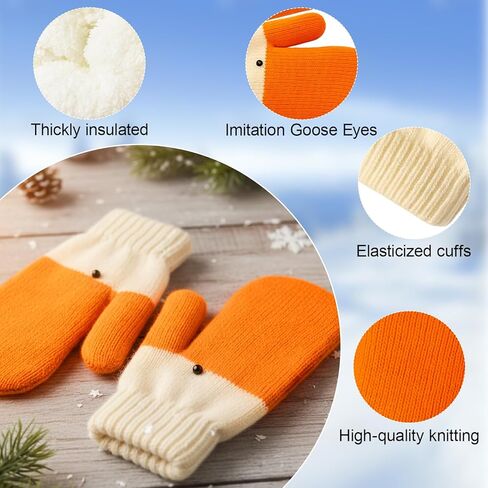 قفازات الإوز السخيفة، قفازات دافئة ومريحة للشتاء، تصميم ممتع للأنشطة الخارجية، مادة ناعمة لشعور مريح in Kuwait