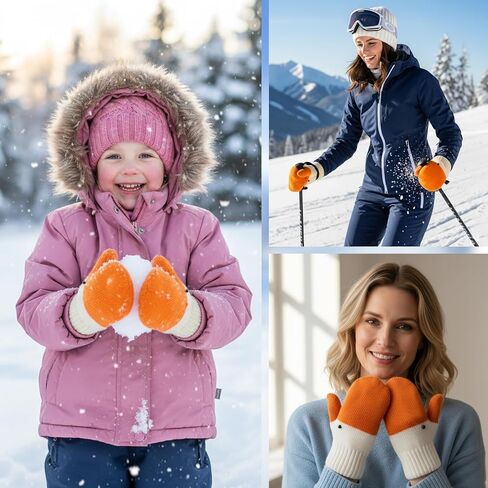 قفازات الإوز السخيفة، قفازات دافئة ومريحة للشتاء، تصميم ممتع للأنشطة الخارجية، مادة ناعمة لشعور مريح in Kuwait