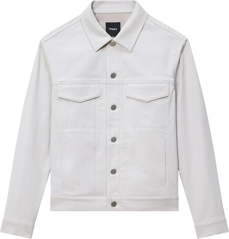 Theory Men's River Jacket in Neoteric Twill, Fog, Medium in Saudi Arabia