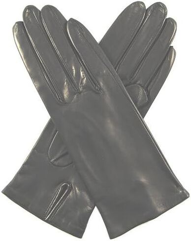 Fratelli Orsini Winter Gloves Sofia Black for Women - Lambskin Leather Gloves with silk lining - color Black in Saudi Arabia