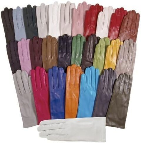 Fratelli Orsini Winter Gloves Sofia Black for Women - Lambskin Leather Gloves with silk lining - color Black in Saudi Arabia