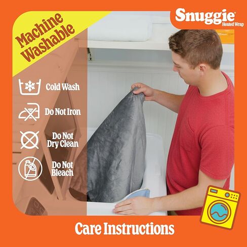 غلاف دافئ Snuggie - بطانية كهربائية قابلة للتدفئة مع 4 إعدادات للحرارة، إيقاف تلقائي، 50 بوصة × 60 بوصة، قابلة للغسل في الغسالة، دافئة، مريحة، شيربا فائقة النعومة، شال عملي للبالغين - رمادي in Saudi Arabia