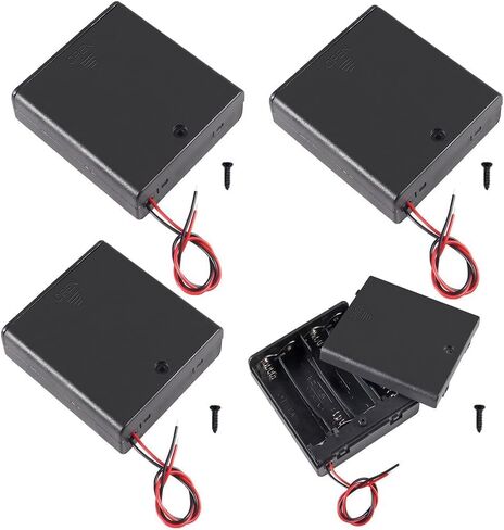 JWISLAND (Pack of 50) CR2032 Battery Holder Coin Cell Battery Holder, CR2032 Battery Holder with Switch, 2 x 3V Coin Cell Holder CR2032 Battery Holder Case with Leads ON-Off Switch in Saudi Arabia