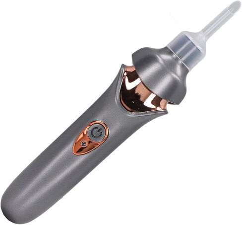 Electric Ear Suction Device, Portable Automatic Electric Vacuum Ear Pick Ear Cleaner Earwax Remover with LED Light for Earwax Removal, Soft Prevent Ear Pick Clean Tools Set (Black) in Saudi Arabia