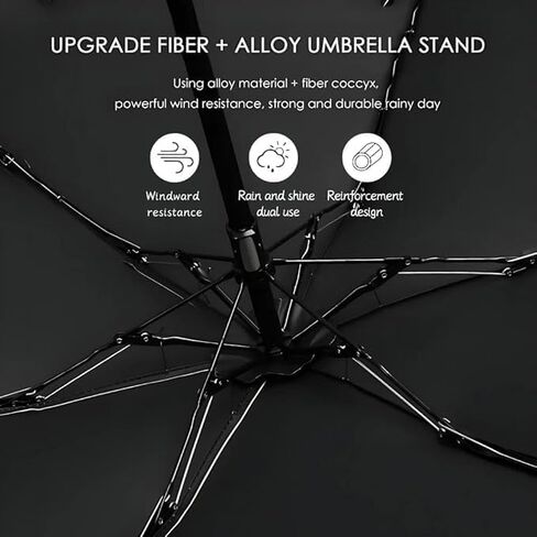 Compact Travel 5-Fold Umbrella,Portable & Lightweight Mini Folding Umbrella,Windproof Small Compact Lightweight Design Fits in Pocket or Bag,Ideal for Travel,Outdoors and Daily Use(Black) in Saudi Arabia