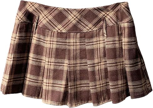 Floerns Women's Plaid Mini Skirts Pleated Hem Uniform Skater Skirt Built in Shorts in Saudi Arabia