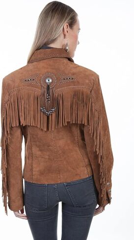 Western Genuine Leather Suede Jacket Women Native American Boar Cowlady Beaded & Fringe Cowgirl Jacket Tassels in Saudi Arabia