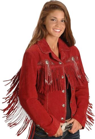 Western Genuine Leather Suede Jacket Women Native American Boar Cowlady Beaded & Fringe Cowgirl Jacket Tassels in Saudi Arabia