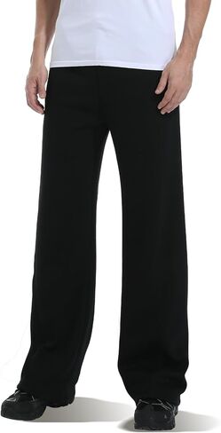 Sweatpants for Tall Men, Big and Tall Size, Men's Extra Long Inseam, Mens Casual Fit Loose Drawstring Black Pants in Saudi Arabia