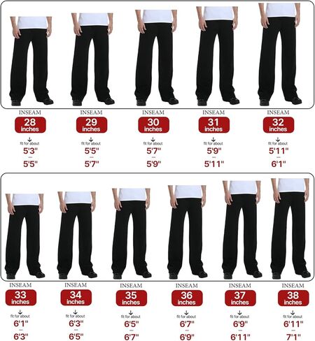Sweatpants for Tall Men, Big and Tall Size, Men's Extra Long Inseam, Mens Casual Fit Loose Drawstring Black Pants in Saudi Arabia