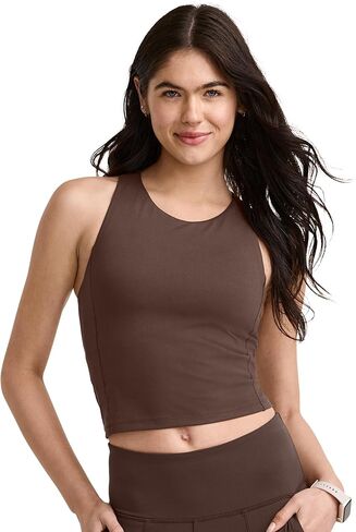 قميص Jockey النسائي Activewear EVERACTIVE Racerback قصير مع حمالة صدر مدمجة in Kuwait