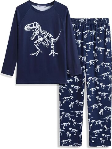 Arshiner Boys Pajamas Set Long Sleeve Sleepwear 2 Piece Pajama Set for Big Boys 6-14 Years in Saudi Arabia