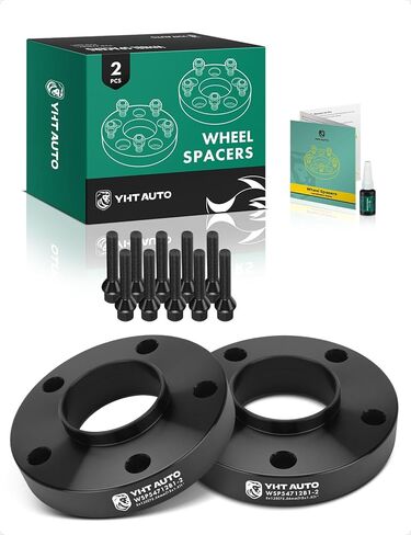 YHTAUTO 5x120 Wheel Spacers 30mm Compatible with 1991-2011 BMW 1/3/5/6/7/8/M3/M5/M6/Z3/Z4/Z8 Series Tire Spacers w/ M12x1.5 & 12.9 Grade Studs, 72.56mm Hub Bore 5 Lug 2PCS Black Wheel Adapter in Saudi Arabia