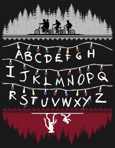 تي شيرت للفتيات بأكمام قصيرة من Fifth Sun Girls Stranger Things Alphabet Lights in Kuwait