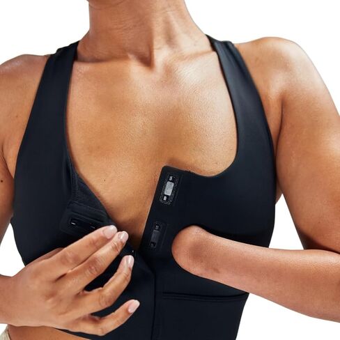 Adaptive Sports Bra – Magnetic Front Closure | Wire-Free Support | Breathable & Easy-On for All Abilities Black in Saudi Arabia