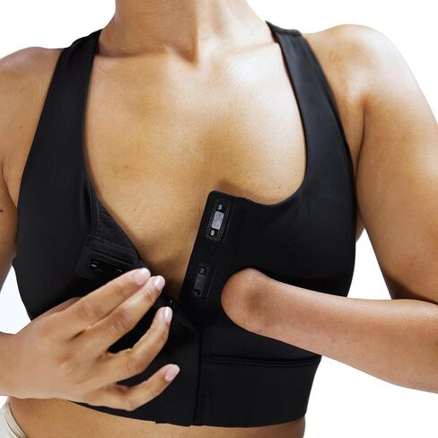Adaptive Sports Bra – Magnetic Front Closure | Wire-Free Support | Breathable & Easy-On for All Abilities Black in Saudi Arabia