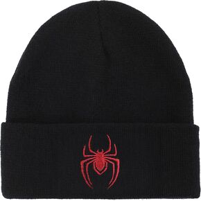 Miles Morales Game Miles Morales Spider Logo Embroidery Acrylic Knit Standard Cuff Beanie in Kuwait