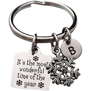 Christmas keychain, Christmas charm, winter keychain, personalized keychain, initial keychain, customized keychain, monogram in Kuwait