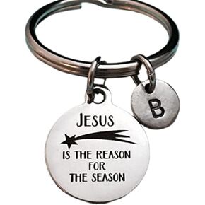 Christmas keychain, Christmas charm, religious keychain, personalized keychain, initial keychain, customized keychain, monogram in Kuwait