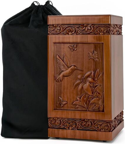 Handcarved Wooden Cremation Urn for Human Ashes Tree of Life Design Decorative Funeral Urns Casket Box Suitable for Adult Men Women Burial or Memorial Keepsake （250 lbs Capacity） in Saudi Arabia
