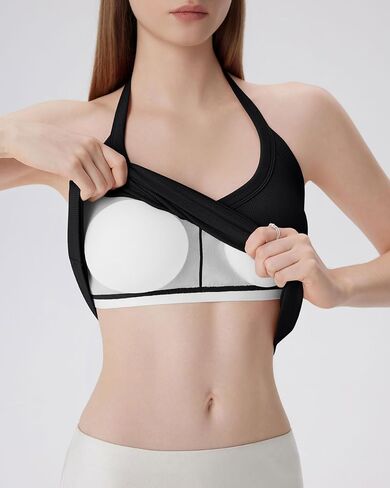 SUUKSESS Halter Tank Top for Women with Built in Bra Cotton Ribbed V Neck Cami in Saudi Arabia