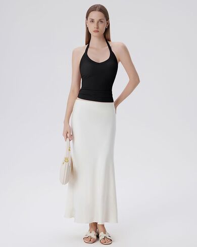 SUUKSESS Halter Tank Top for Women with Built in Bra Cotton Ribbed V Neck Cami in Saudi Arabia