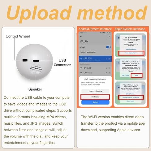 2026 Memory Sphere Ornament, 2.7" Video Ornament Ball with WiFi, Upgraded Larger Display for 3D Photos & Videos, Personalized Digital Keepsake for Christmas (White) in Kuwait