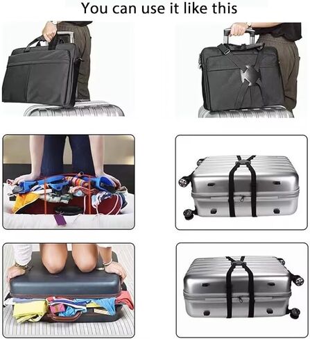 Luggage Straps and Bag Bungees – Elastic Travel Strap for Securing Suitcases and Adding Extra Bags – Easy to Use Design in Saudi Arabia