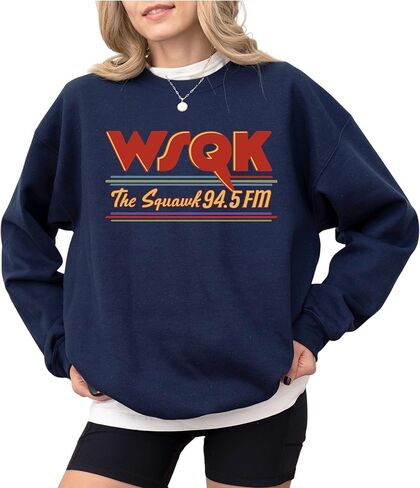 The Squawk WSQK 94.5 FM Retro Radio T-Shirt - Vintage Graphic Tee for Men and Women - 80s Style Broadcast Media Apparel - Classic Radio Station Fan Sweatshirt in Saudi Arabia