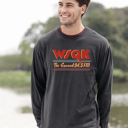 The Squawk WSQK 94.5 FM Retro Radio T-Shirt - Vintage Graphic Tee for Men and Women - 80s Style Broadcast Media Apparel - Classic Radio Station Fan Sweatshirt in Saudi Arabia
