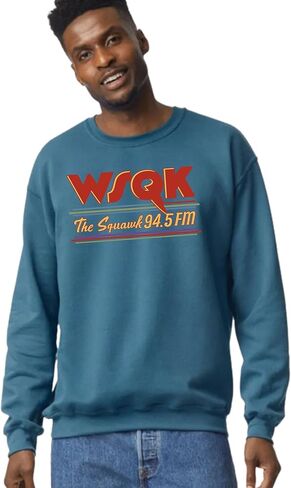The Squawk WSQK 94.5 FM Retro Radio T-Shirt - Vintage Graphic Tee for Men and Women - 80s Style Broadcast Media Apparel - Classic Radio Station Fan Sweatshirt in Saudi Arabia