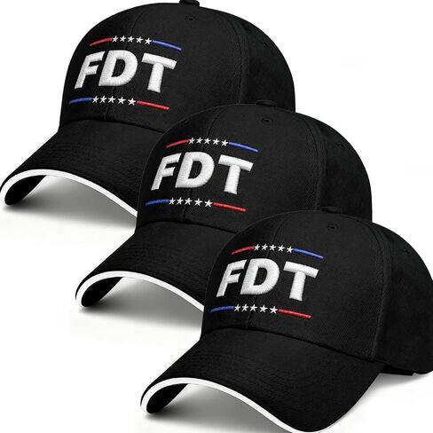 3 Pcs FDT Hat for Men Women, Cotton Embroidered Adjustable Baseball Cap, Unisex Classic Dad Trucker Hat in Saudi Arabia