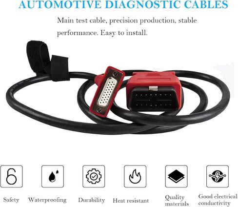 كابل الاختبار الرئيسي OBD2 ، 16 دبوسًا كابل بيانات الماسح الضوئي OBD2 لأداة تشخيص السيارات in Saudi Arabia