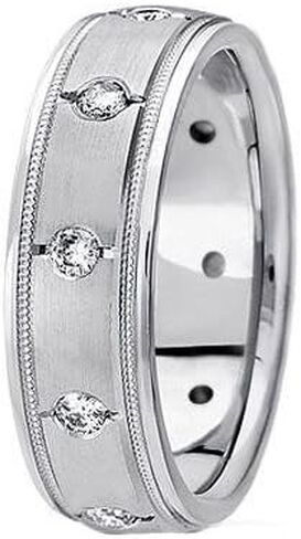 0.70 ct Men's Round Cut Diamond Eternity Wedding Band In bezel Setting in Platinum in Kuwait