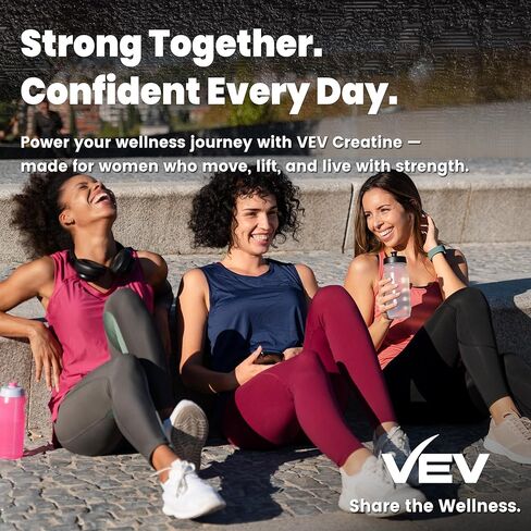 VEV Creatine Monohydrate for Women Powder 5000 mg with Collagen & BCAAs 2:1:1 – Creatine for Women, Supports Muscle Definition, Recovery & Energy – Unflavored, Sugar-Free, 9.5 oz, 30 Servings in Saudi Arabia